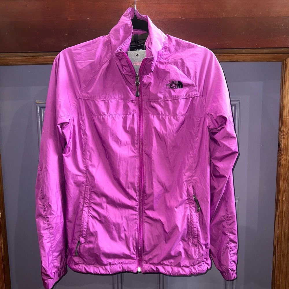 The North Face Womens Purple Full Zip Windfall Windbreaker Jacket Size M